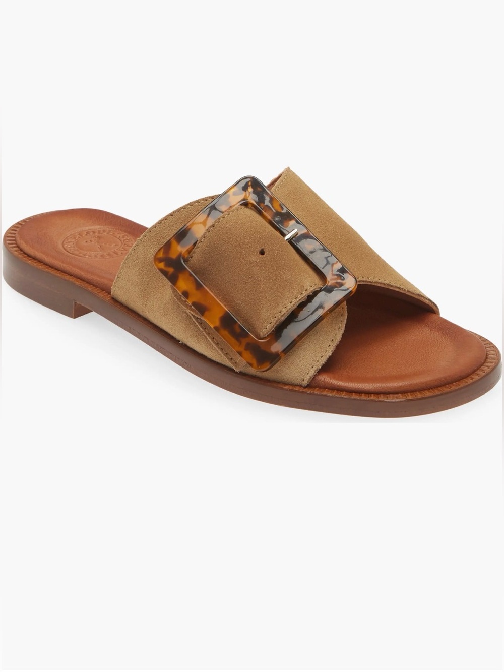 Penelope Chilvers Biarritz Buckle Suede Brown Sandal EU 38